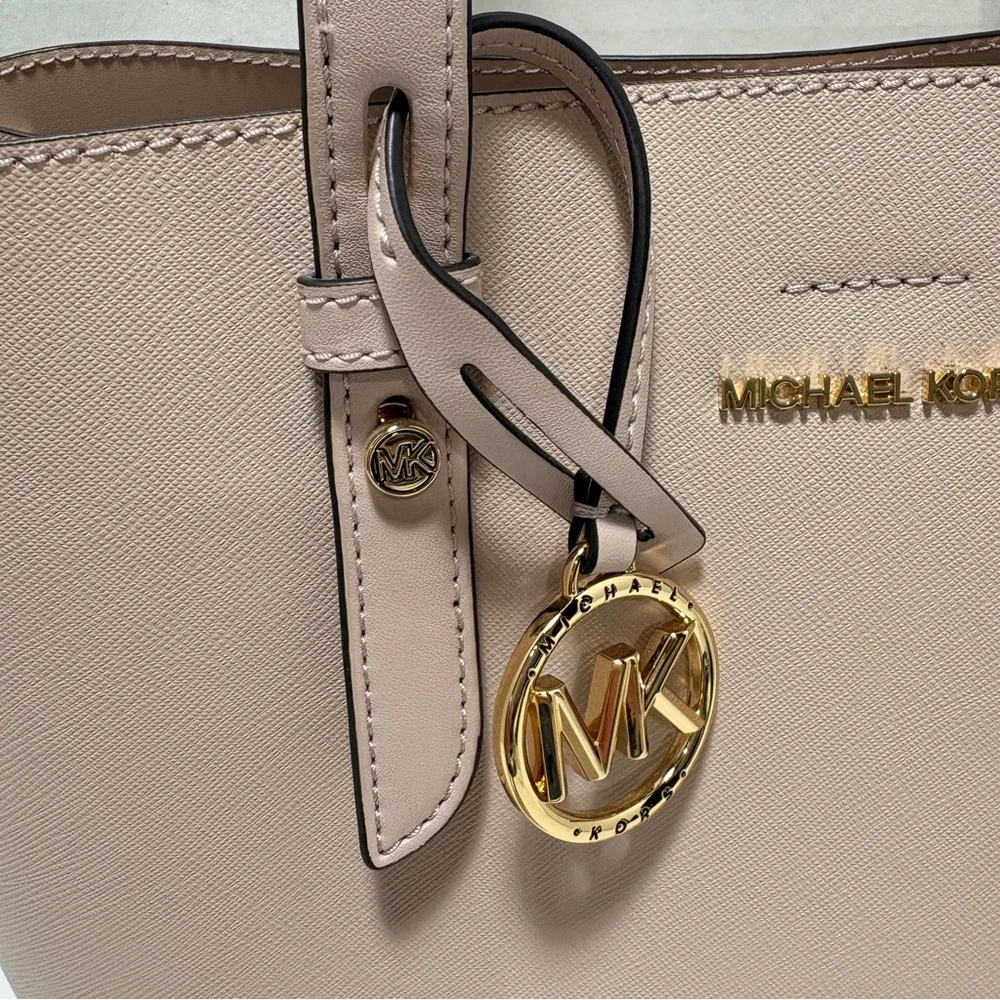Michael Kors Mel Blush Pink Saffiano Leather Tote with Gold Hardware